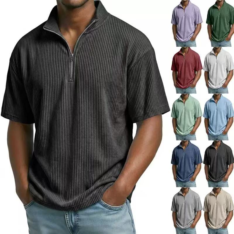 Kemeja Kerah Tegak Korduroi Mu - Corduroy Button Up Shirt Men ulasan dan harga