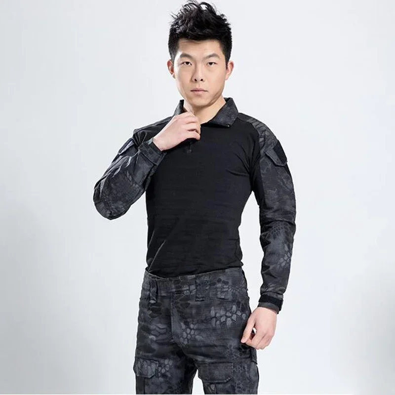 S-4XL Seragam Tempur Militer G - Tactical Military Shirt Cargo ulasan dan harga