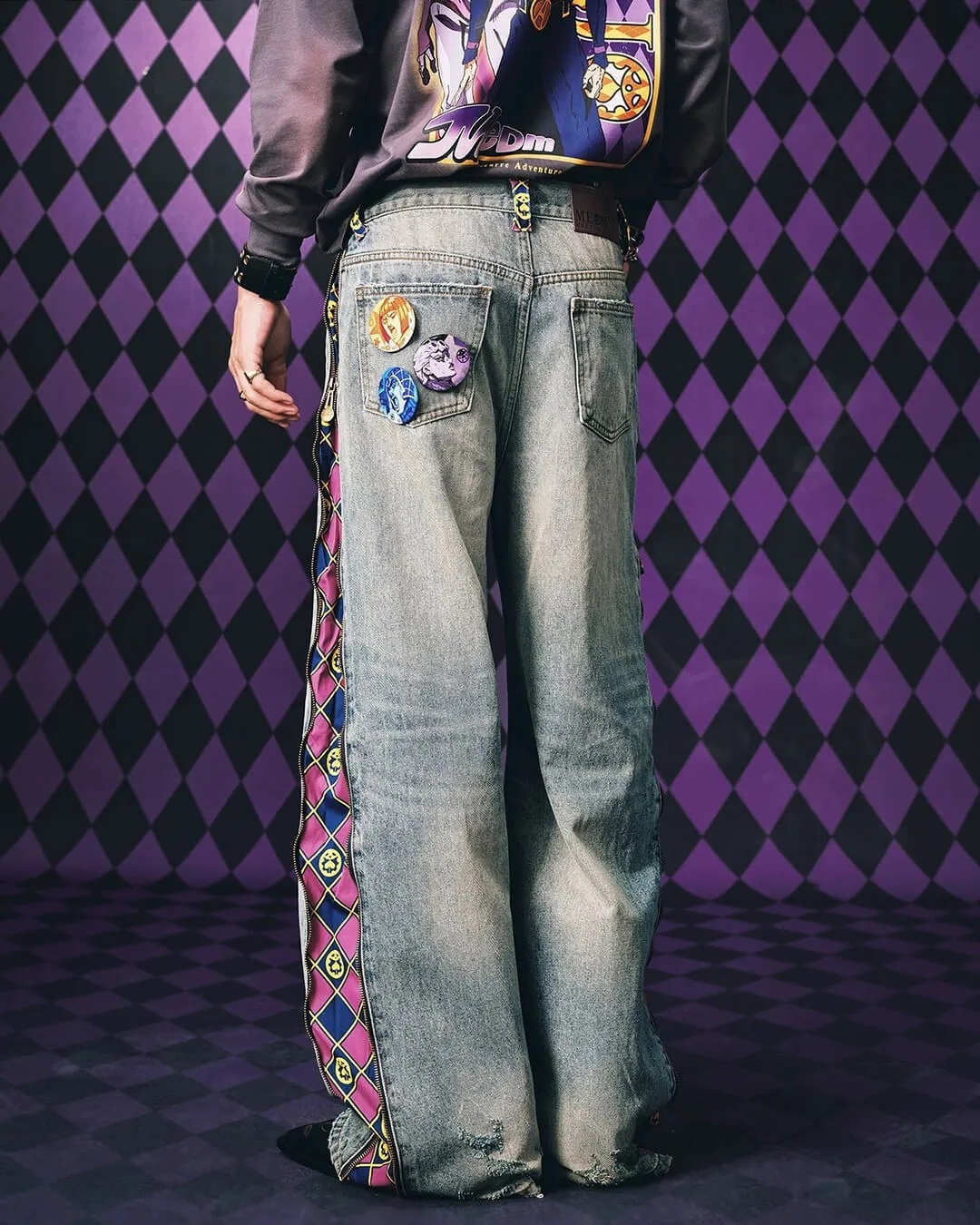 Celana Jeans JoJo Anime dengan - Jeans ulasan dan harga