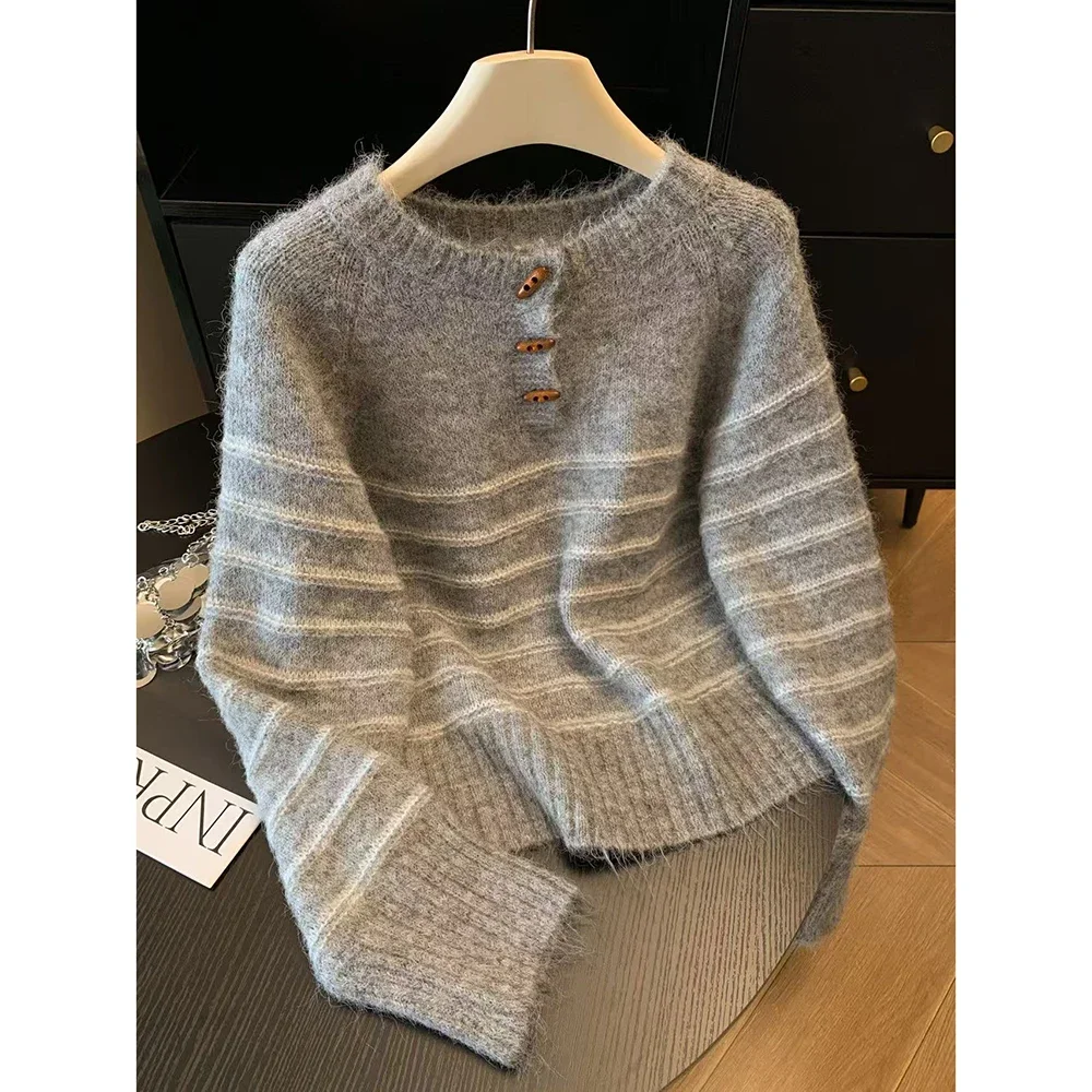 Sweater Wol Kasmir Bergaris Wa - Shirts ulasan dan harga