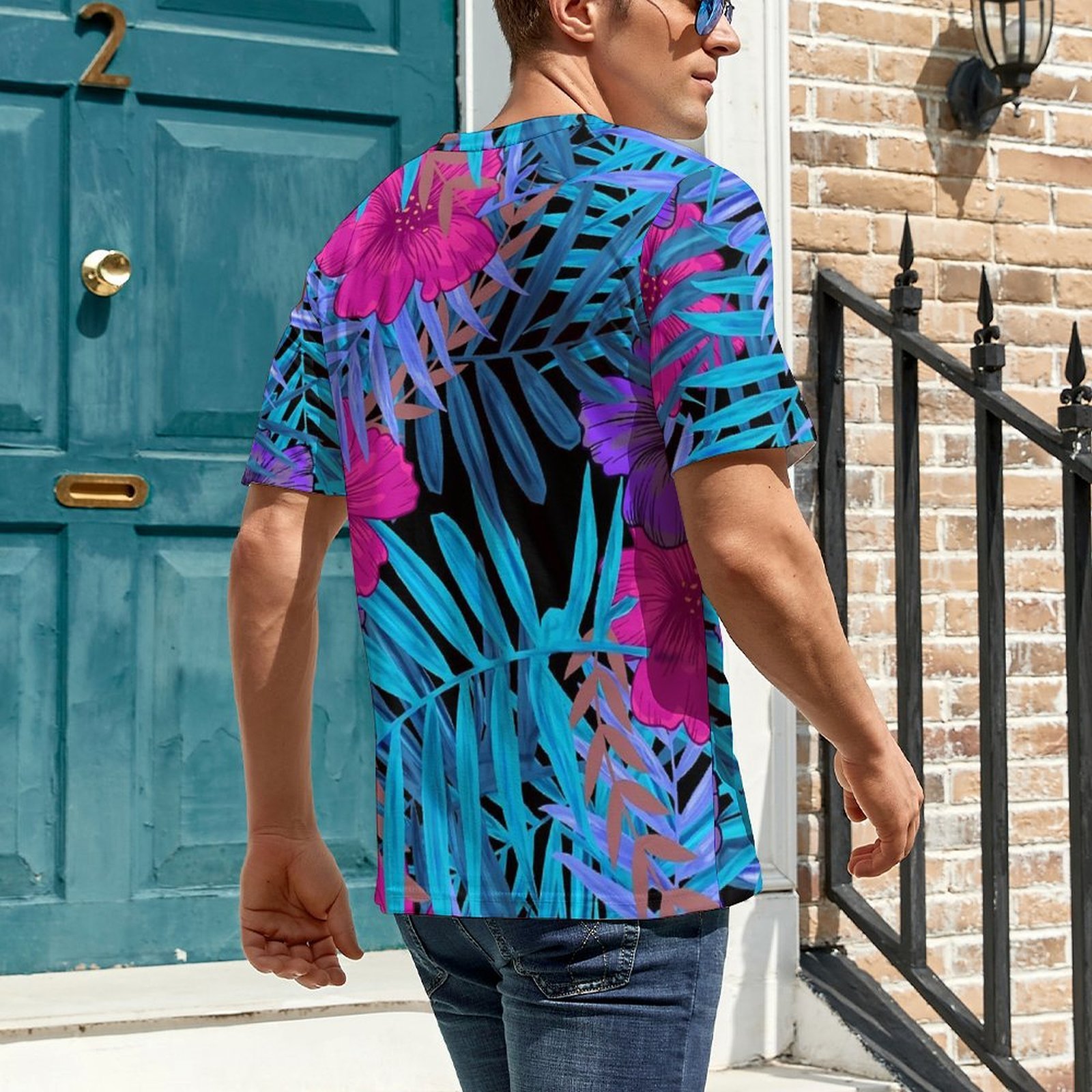 Kaos Oversize, Kaos Motif Bung - Vintage Hawaiian Floral Shirt ulasan dan harga