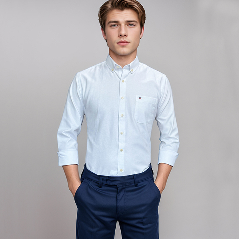 Kemeja katun lengan panjang pr - Oxford Cotton Casual Shirt Business ulasan dan harga